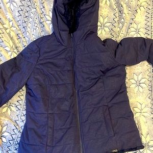 Dark navy blue reversible winter coat